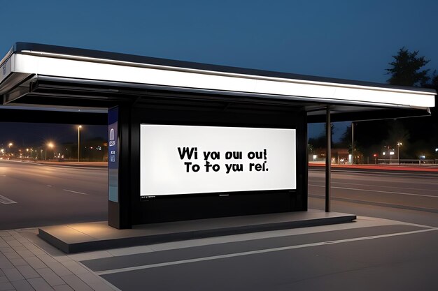 Premium Photo | Bus stop billboard mockup