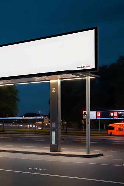 Premium Photo | Bus stop billboard mockup