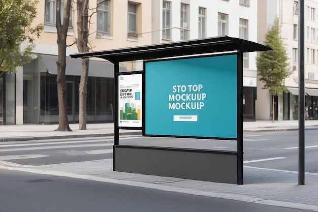 Premium Photo | Bus stop mockup12585