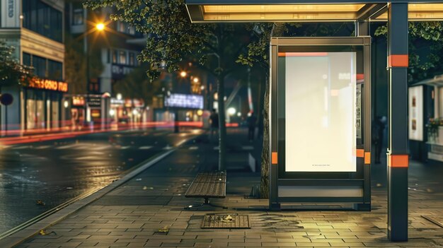 A bus stop poster mockup for a concert | Premium AI-generated image