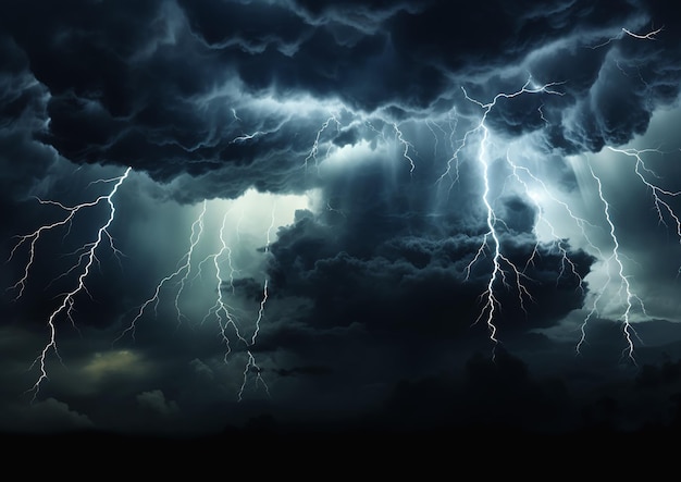 Premium Photo | Closeup sky lightning coming banner underslung jaw fury ...