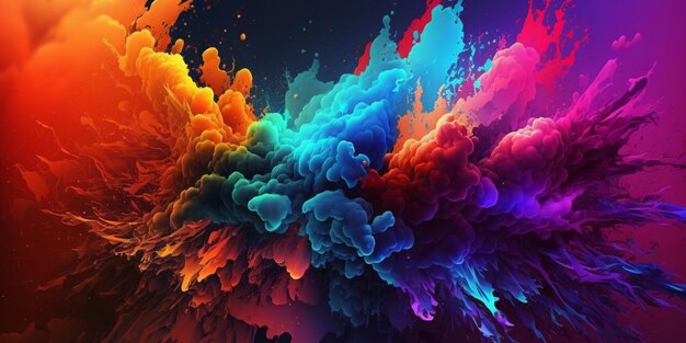 Premium AI Image | A colorful background with a colorful explosion of ...