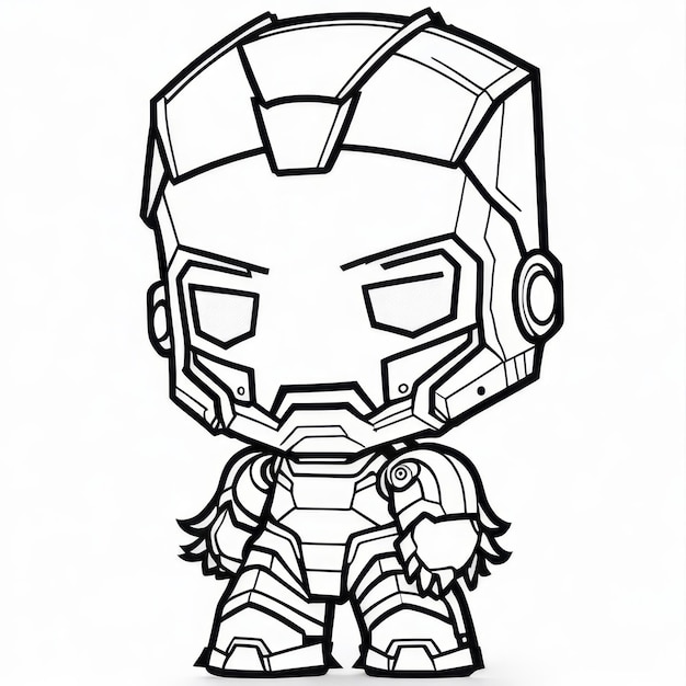 Premium AI Image | coloring page line art ironman