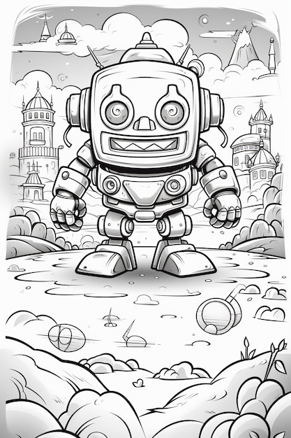 Premium Photo | Crayon Adventures A Vibrant Coloring Book for Kids in ...