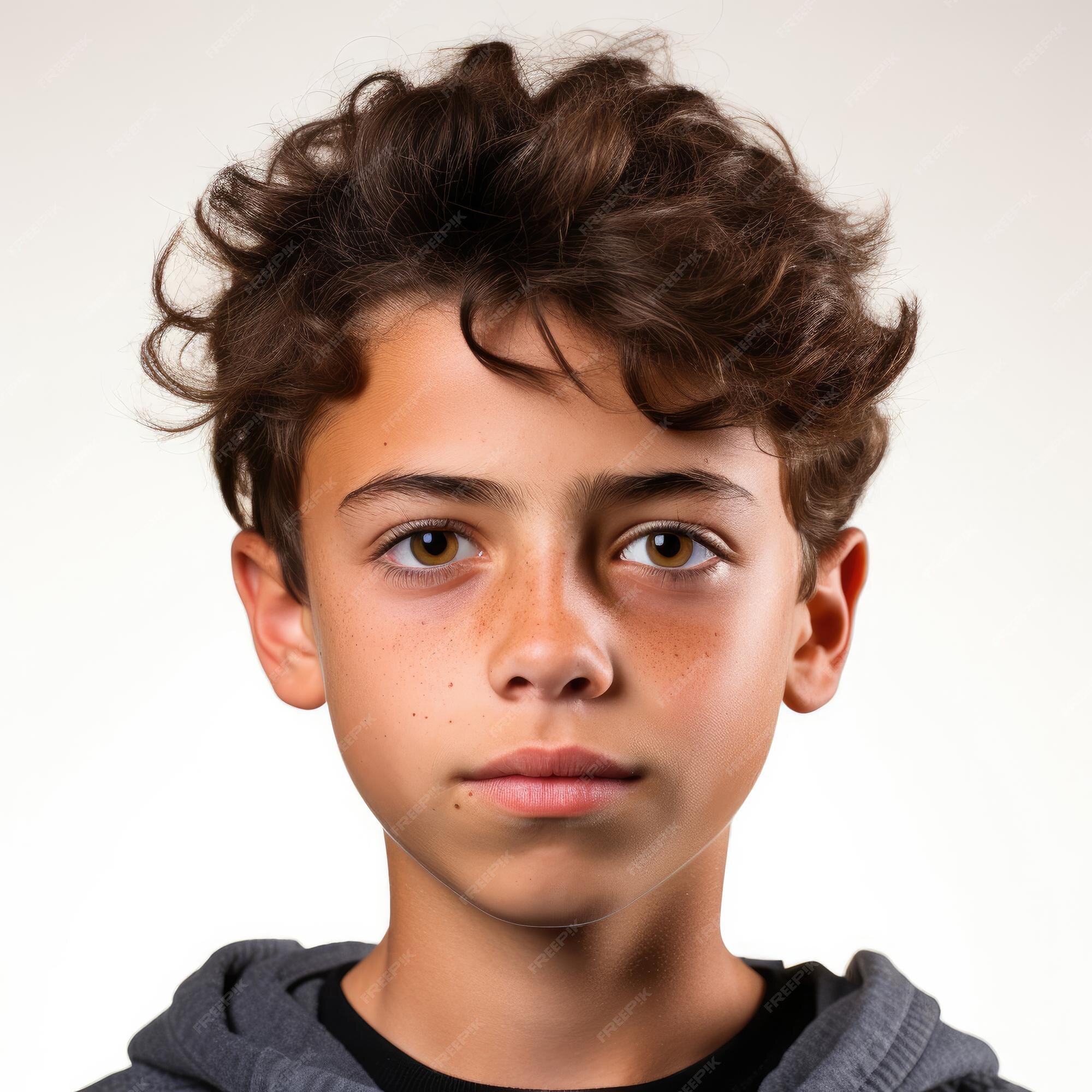 Premium Photo | Curious 13YearOld Jordanian Boy with Raised Eyebrow