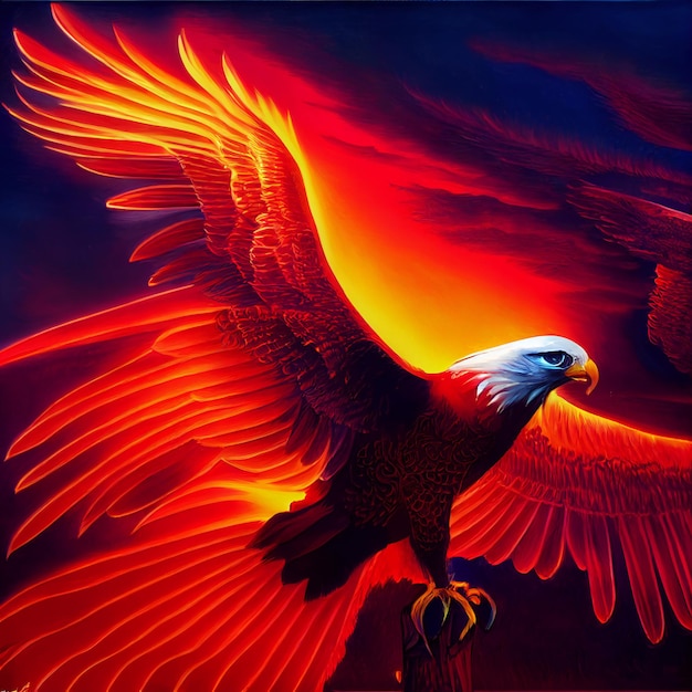 Premium AI Image | Cute animal little pretty red Eagle portrait from a ...