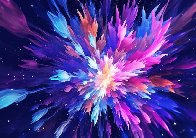 Premium AI Image | A digital energy fractal graphic colorful background ...