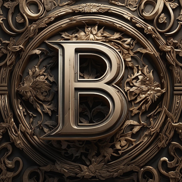 Premium AI Image | Fashionable stylish alphabets typography Letter B