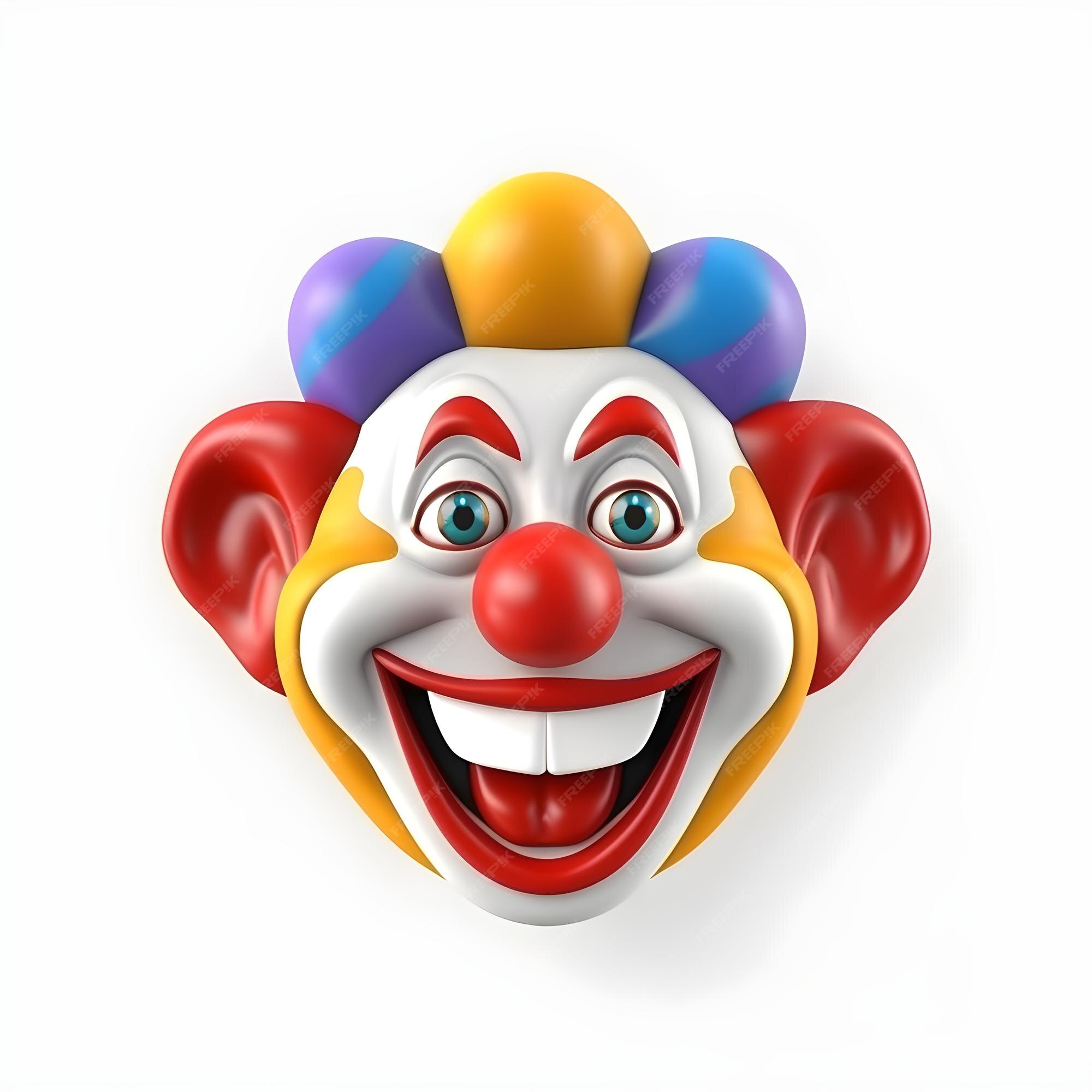 Premium Photo | Funny 3d clown face isolated on white