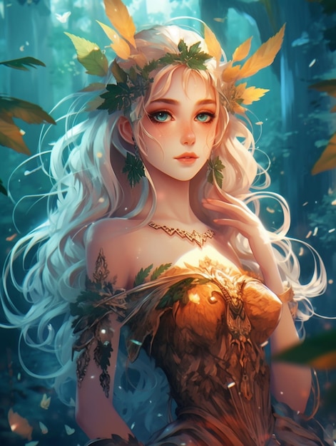 Premium AI Image | The girl in the forest