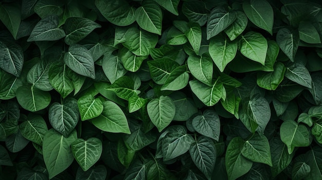 Premium Photo | Green Foliage Texture Background AI Generated