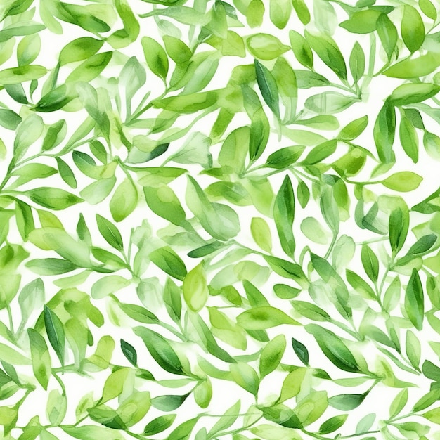 Premium Photo | Green leaves pattern