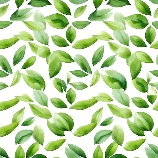 Premium AI Image | green leaves pattern