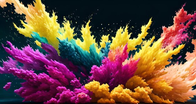 Premium Photo | Happy Holi color splash explosion of colored powder ...