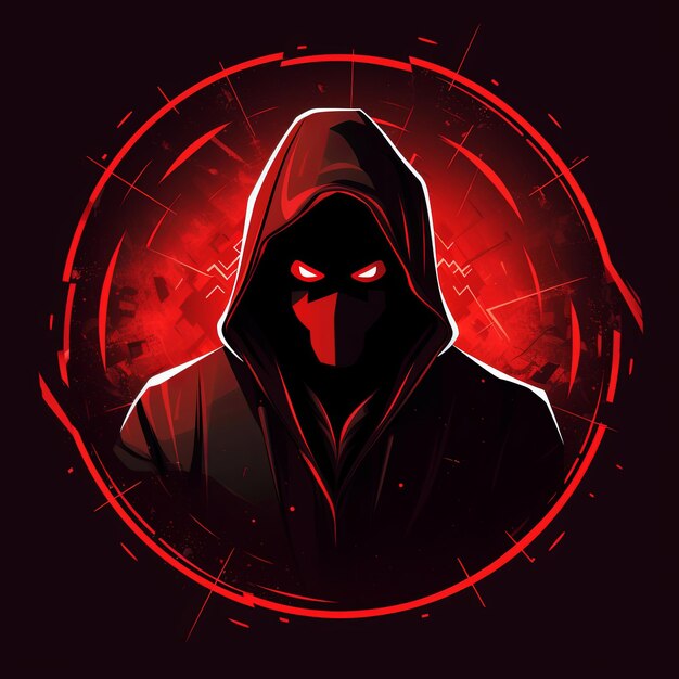 Premium Photo | Hooded hacker logo mascot