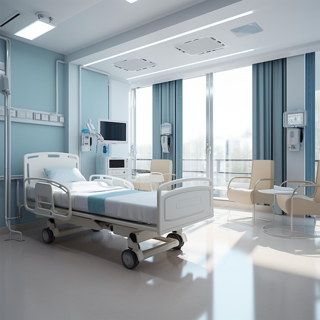 Premium AI Image | A Hospital Bed hospital room