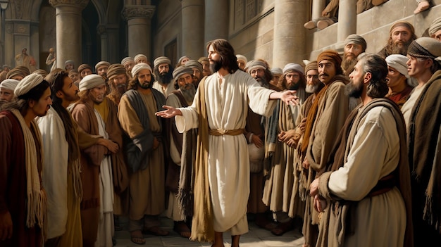 Premium Photo | Jesus with the Pharisees