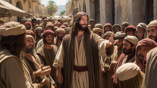 Premium Photo | Jesus with the Pharisees