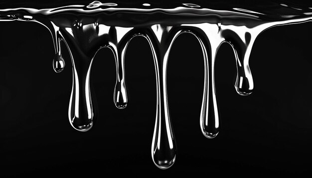 Leaking liquid metal drops | Premium AI-generated image