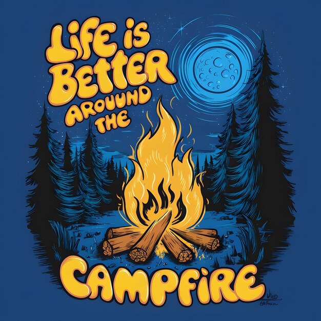 Life is better around the campfire | Premium AI-generated image