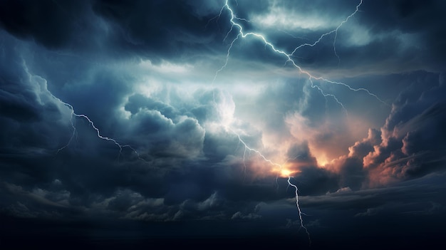 Premium Photo | Lightning Clouds background