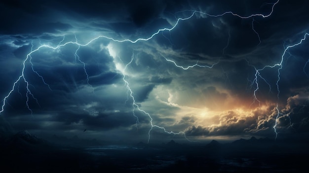 Premium Photo | Lightning Storm Background