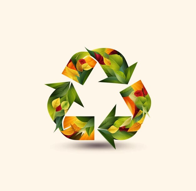 Premium AI Image | logo Green recycling concept