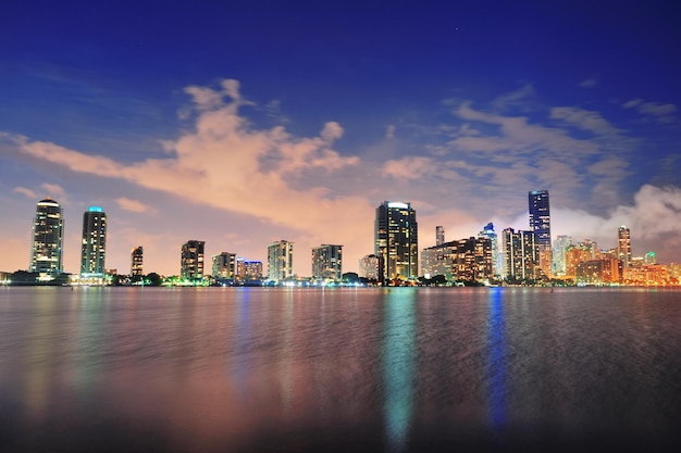 Premium Photo | Miami night scene