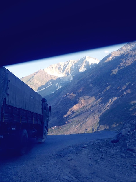 Premium Photo | Military land vehicle moving on road