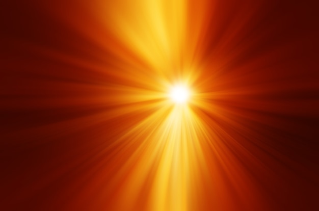 Premium Photo | Orange sun with dramatic rays illustration background