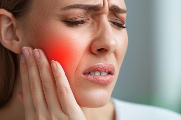 Premium Photo | Pain in teeth tooth ache hurt medicine hand red illness ...