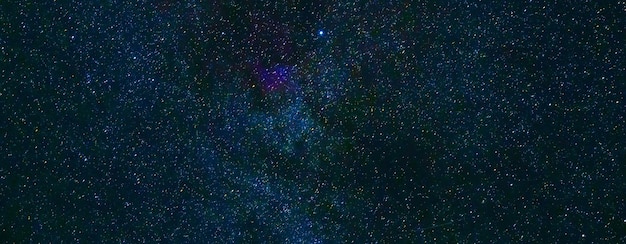 Premium Photo | Panorama of starry sky at night with stars and Milky ...