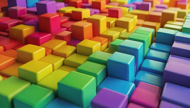 Premium Photo | Photo collection of colorful cubes