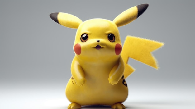 Premium Photo | A pikachu character with a yellow arrow pointing to the ...