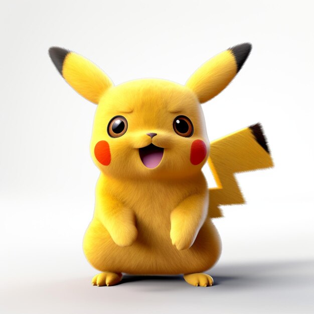 Premium AI Image | Pikachu Pokemon on White Background