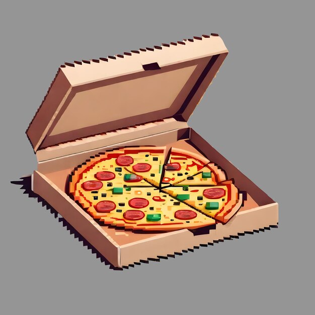 Premium AI Image | Pizza Pixel Art Design Pizzas Creative Food