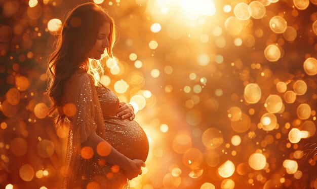 Premium Photo | A pregnant woman holding her belly