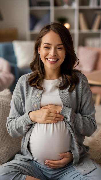 Premium Photo | Pregnant woman holding her belly