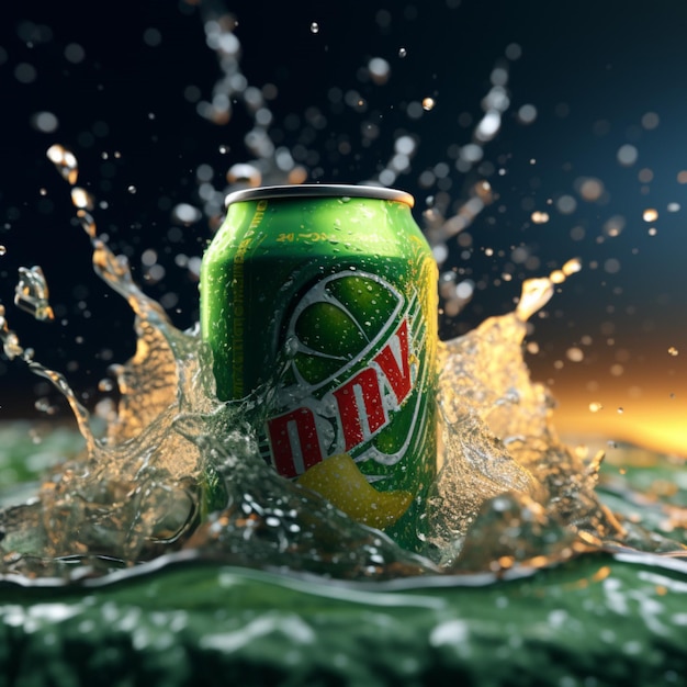 Premium AI Image | Product shots of Mountain Dew high quality 4k ul