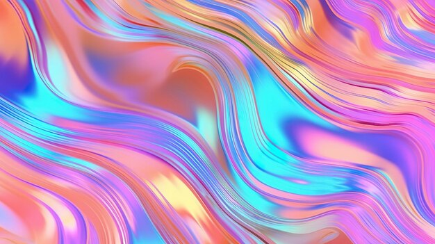 Premium Photo | Seamless trendy iridescent rainbow surreal molten ...