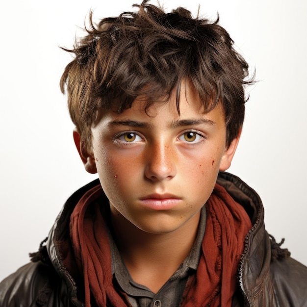 Premium AI Image | Serious Afghan Boy with Firm Expression