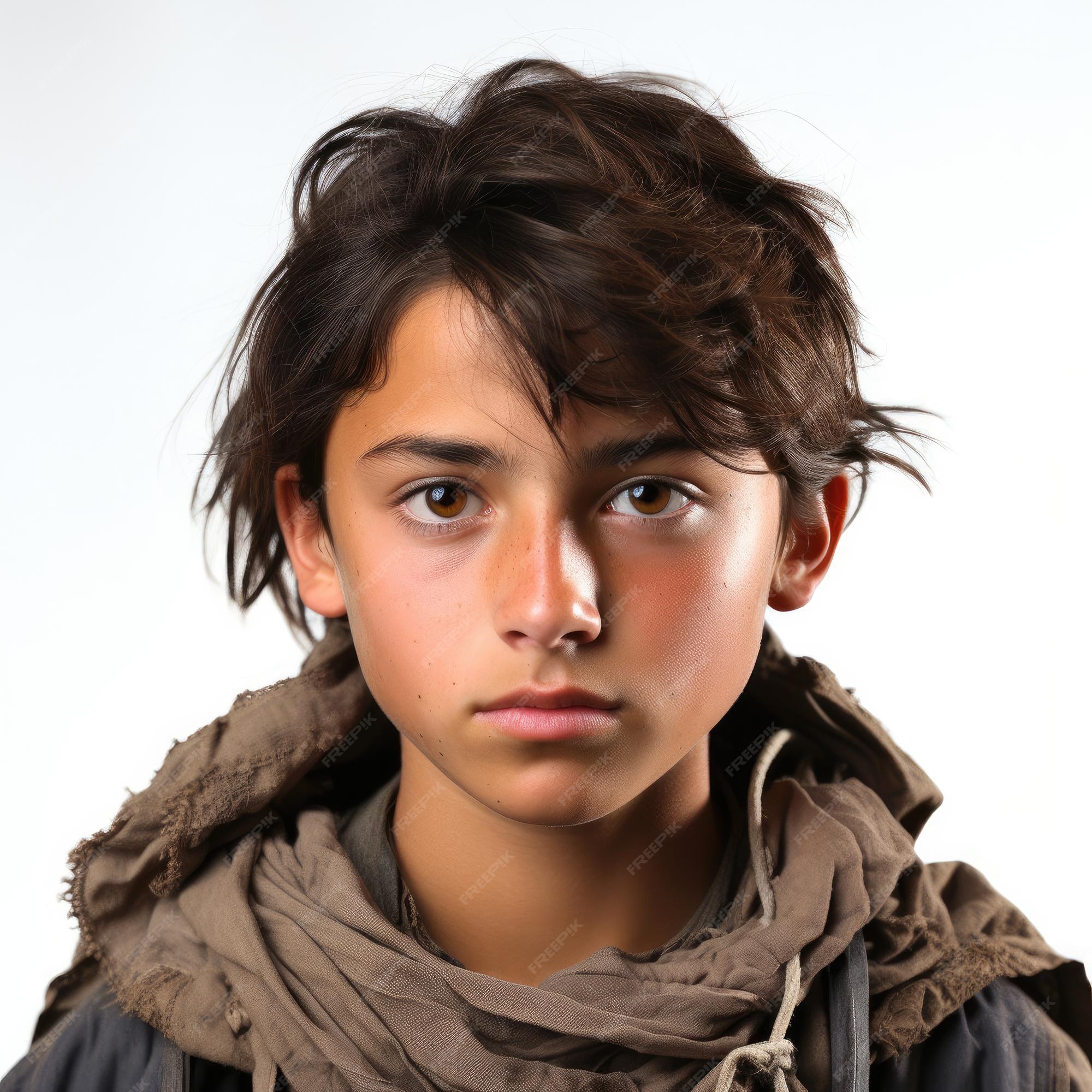 Premium AI Image | Serious Afghan Boy with Firm Expression