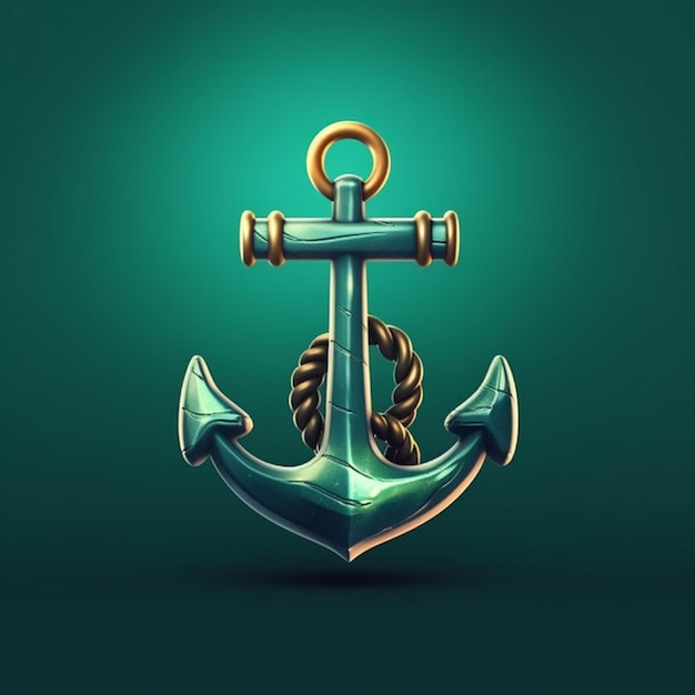 Premium AI Image | ship anchor logo