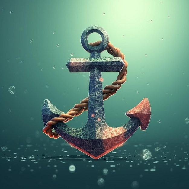 Premium AI Image | ship anchor logo