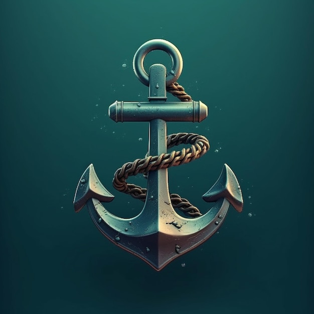 Premium AI Image | ship anchor logo