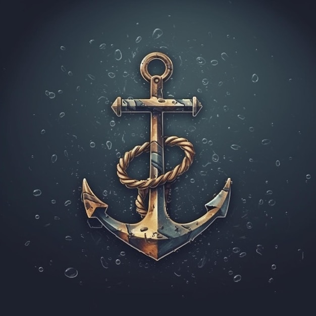 Premium AI Image | ship anchor logo