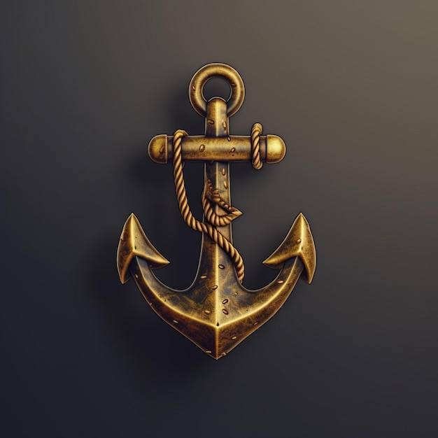 Premium AI Image | ship anchor logo