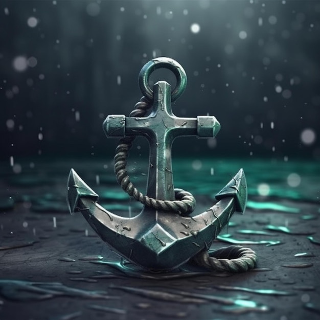 Premium AI Image | ship anchor logo