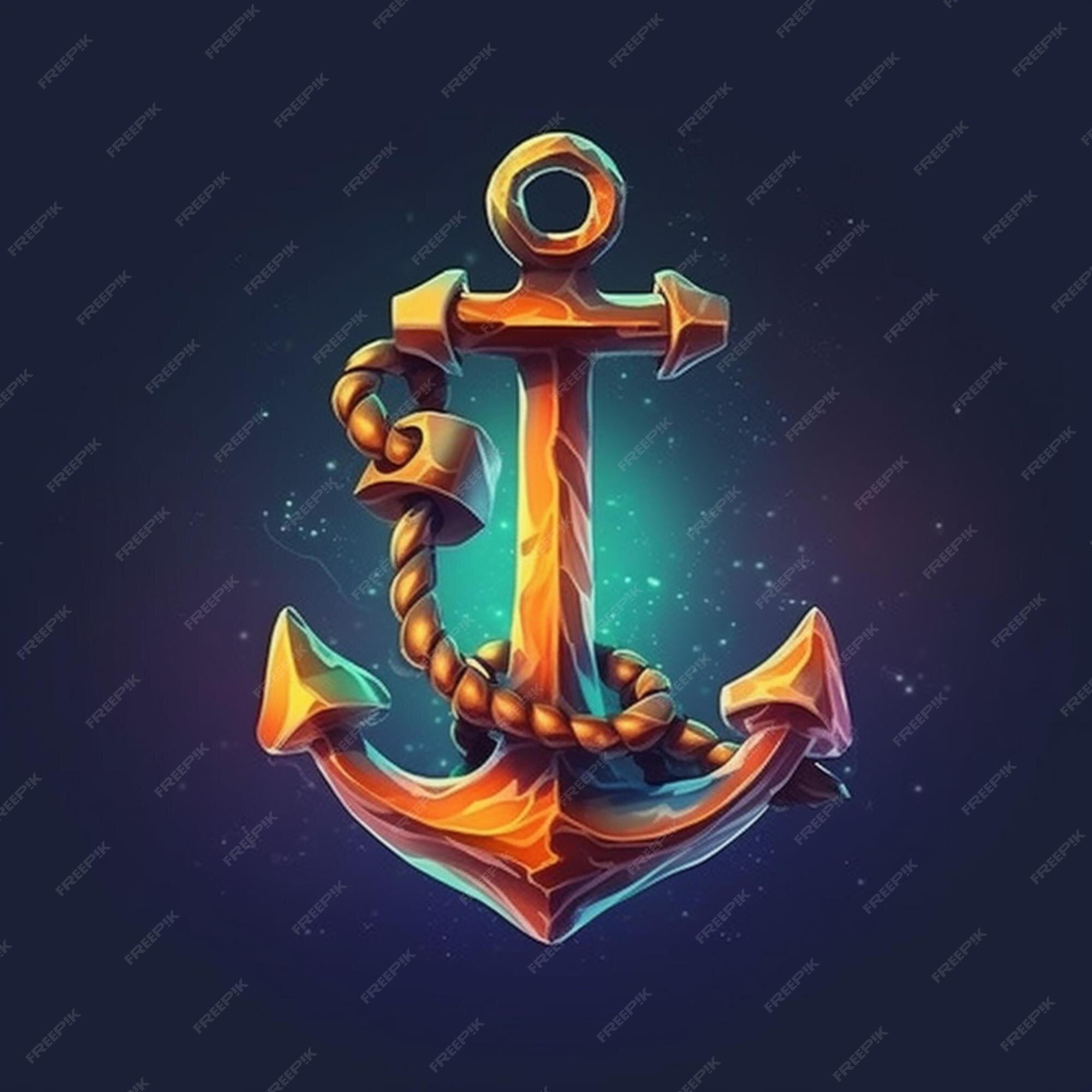 Premium AI Image | ship anchor logo