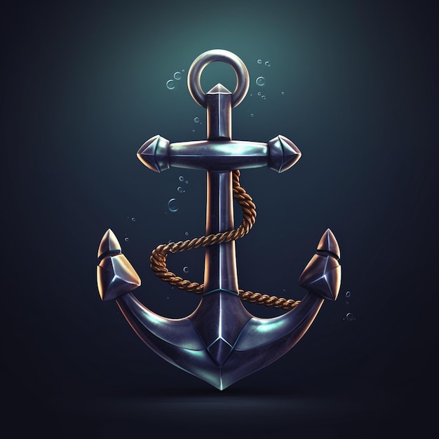 Premium AI Image | ship anchor logo